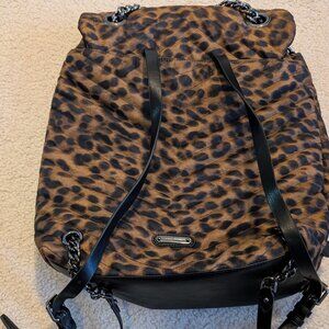 Rebecca Minkoff leopard print backpack